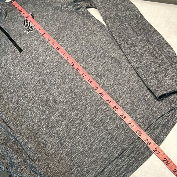 Nike San Antonio Spurs Pullover Quarter 1/4 Zip Girls Sz Large NBA Gray Lightwei - Picture 7 of 9